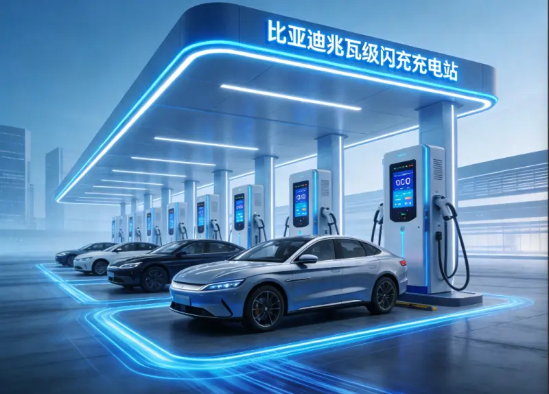 2026补能革命：比亚迪兆瓦闪充规模化开建，电车出行彻底变天